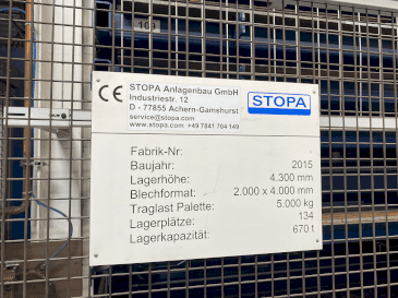 Prikaz stroja TRUMPF STOPA LiftMasterCompact sprijeda