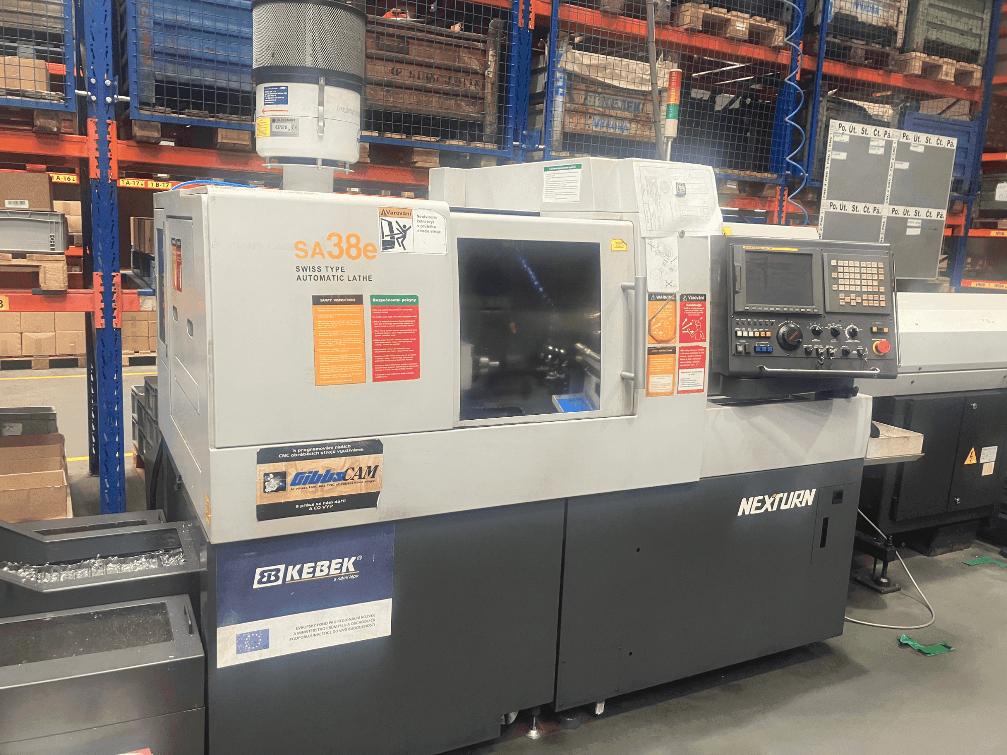 Prikaz stroja Nexturn SA-38e sprijeda