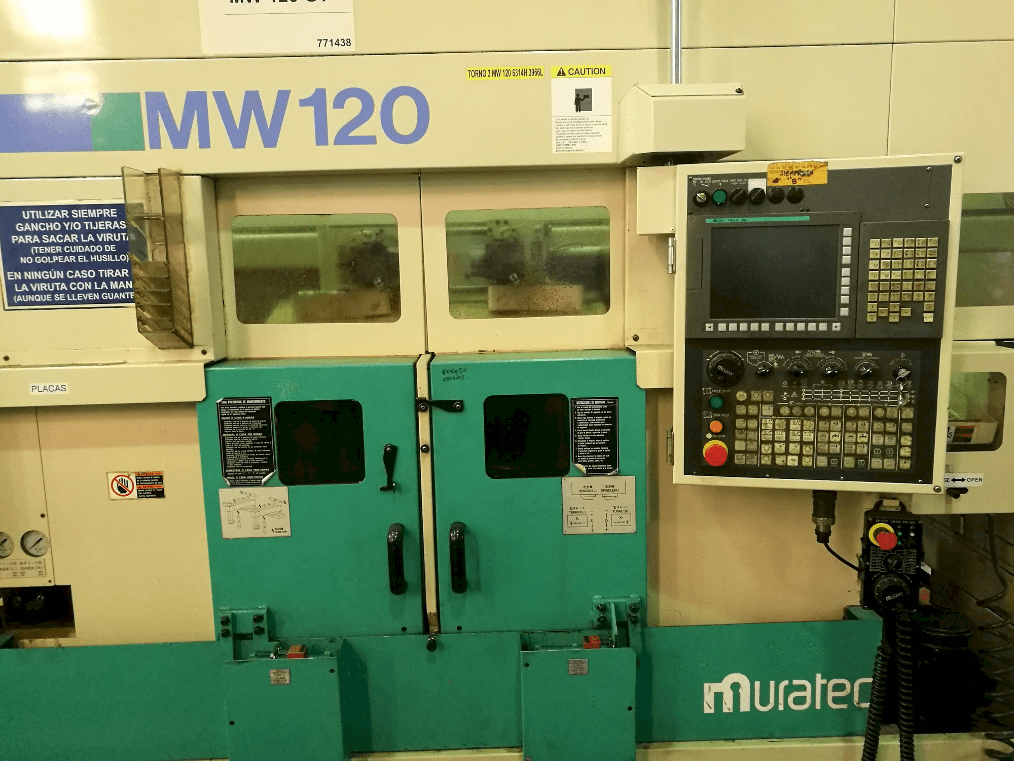 Prikaz stroja Muratec MW120 sprijeda