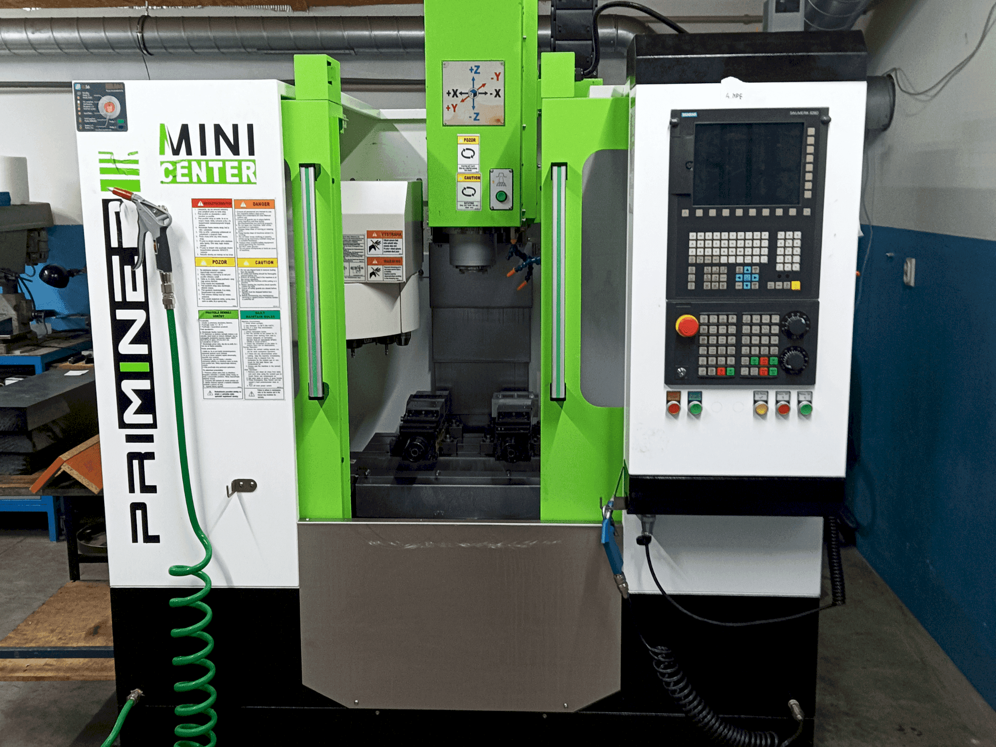 Prikaz stroja Priminer MINI sprijeda