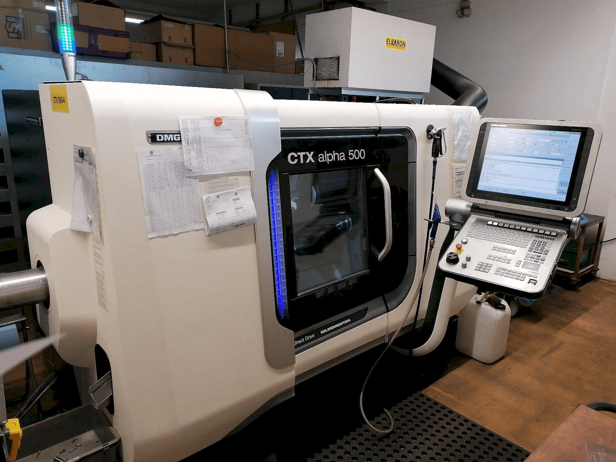 Prikaz stroja DMG CTX Alpha 500 sprijeda