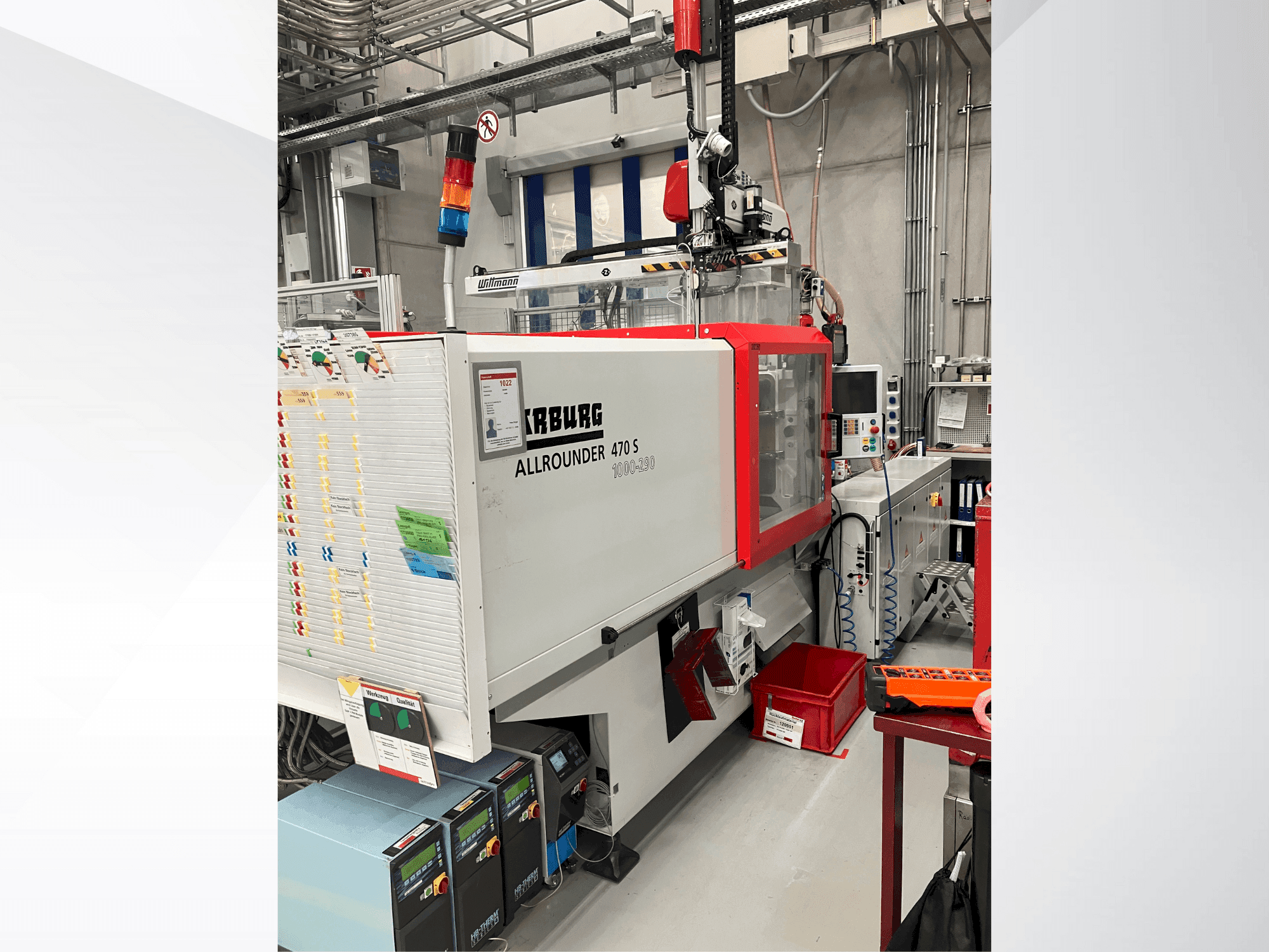 Prikaz stroja Arburg Allrounder 470 S 1000-290 sprijeda