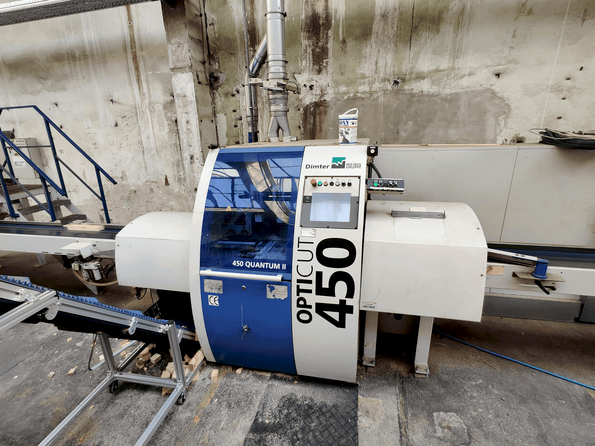 Prikaz stroja WEINIG / DIMTER Combiscan C200 4/4 & OPTICUT 450 Q sprijeda