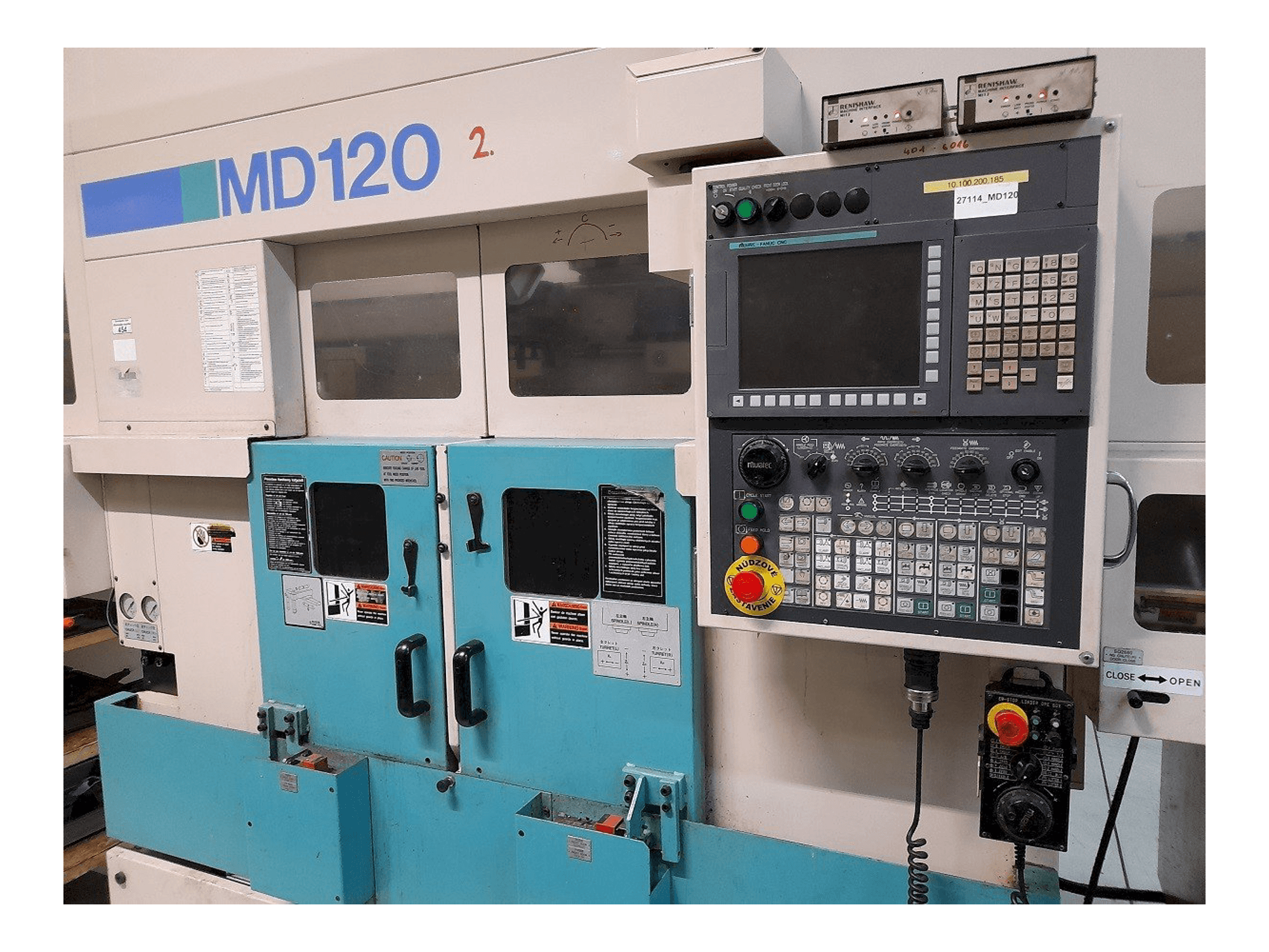 Prikaz stroja Muratec MD120 + MS60 sprijeda