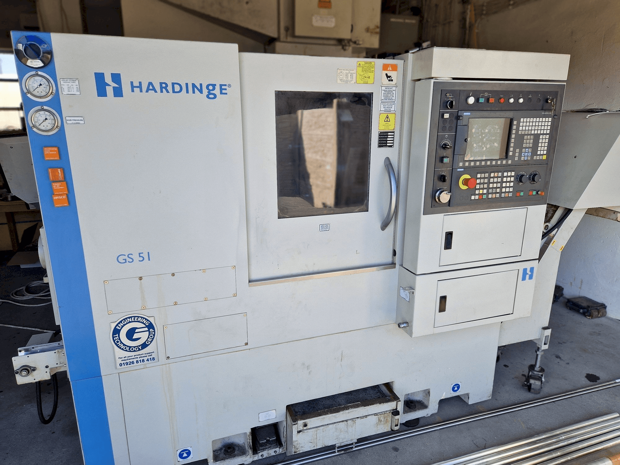 Prikaz stroja HARDINGE GS 51 V3 sprijeda