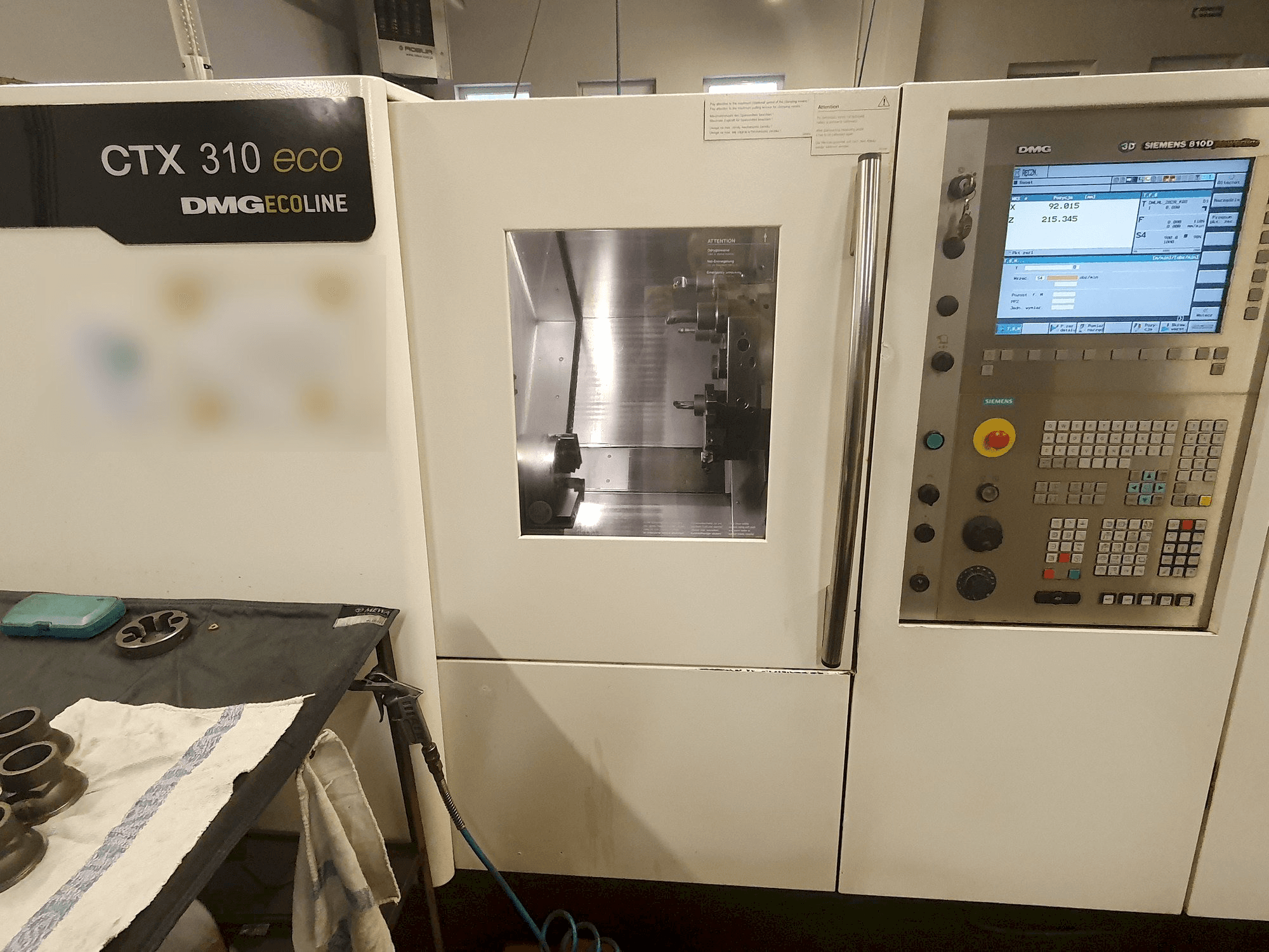 Prikaz stroja DMG GILDEMEISTER ecoline CTX 310 eco V3 sprijeda